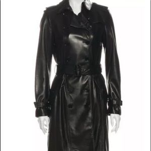 Lambskin Leather Trench Coat size 6 - $1595